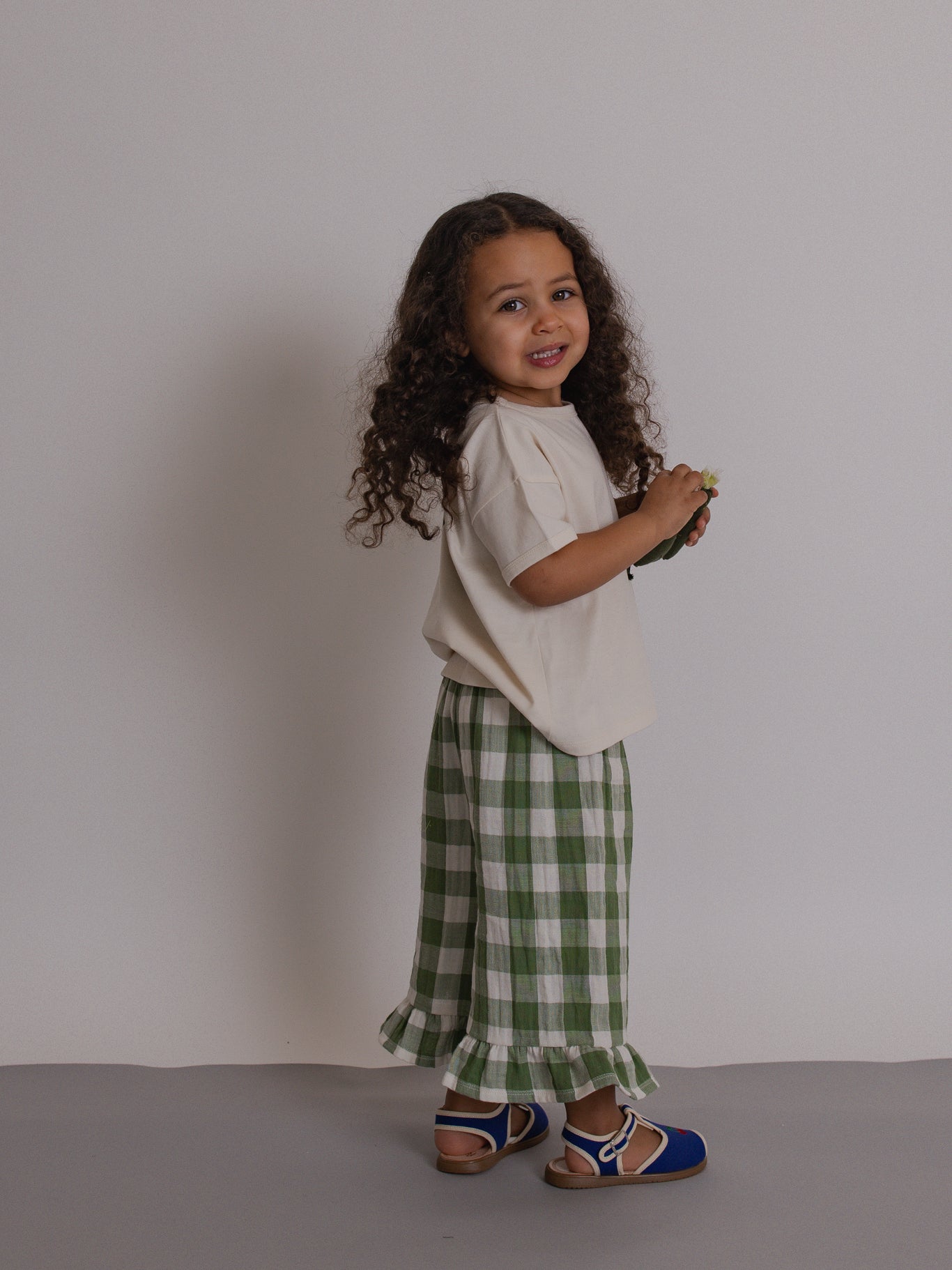 Dill Gingham Frill Culottes [organic zoo] (26SS)