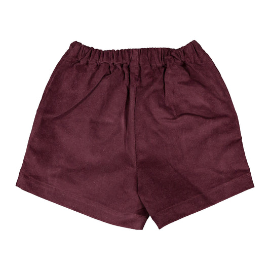 Short SUFFREN - velvet burgundy [Maison Marelle](25AW Drop1)