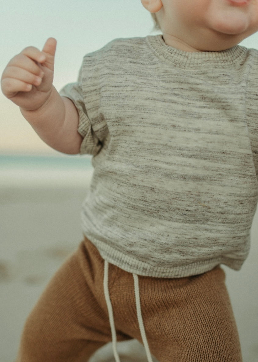 [GROWN] Organic Knitted Tee / Wheat