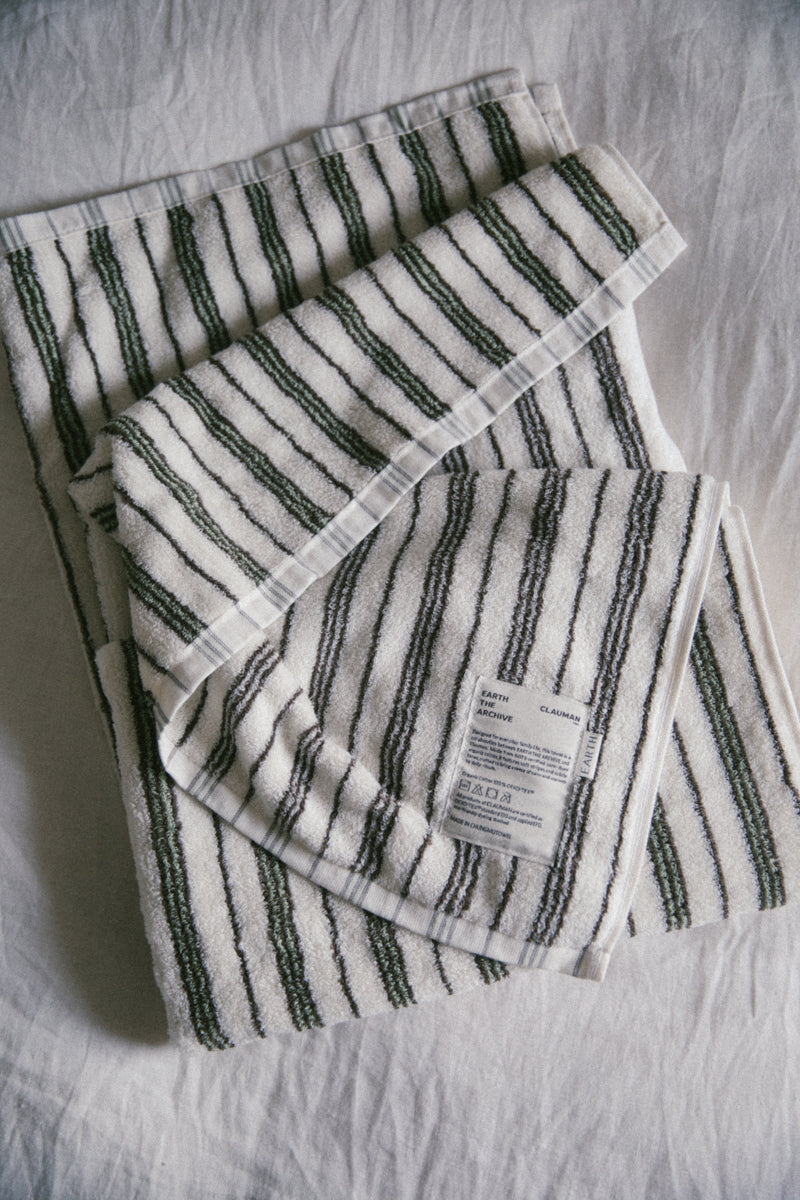 Organic bath towel - Green/Brown [EARTH THE ARCHIVE] (26AW)