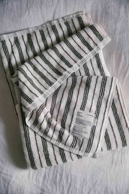Organic bath towel - Green/Brown [EARTH THE ARCHIVE] (26AW)