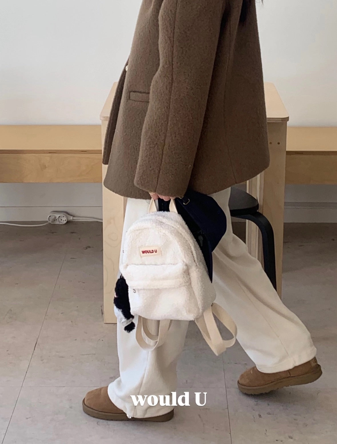 【オーダー会】Wouldu Teddy Back Pack - Ivory [wouldU]【2026年1月上旬以降順次お届け予定】