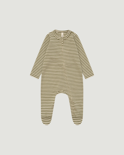 Fern Stripes Zip Sleepsuit [Organic Zoo](26AW)drop1
