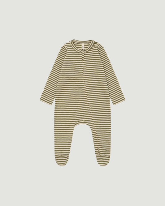 Fern Stripes Zip Sleepsuit [Organic Zoo](26AW)drop1