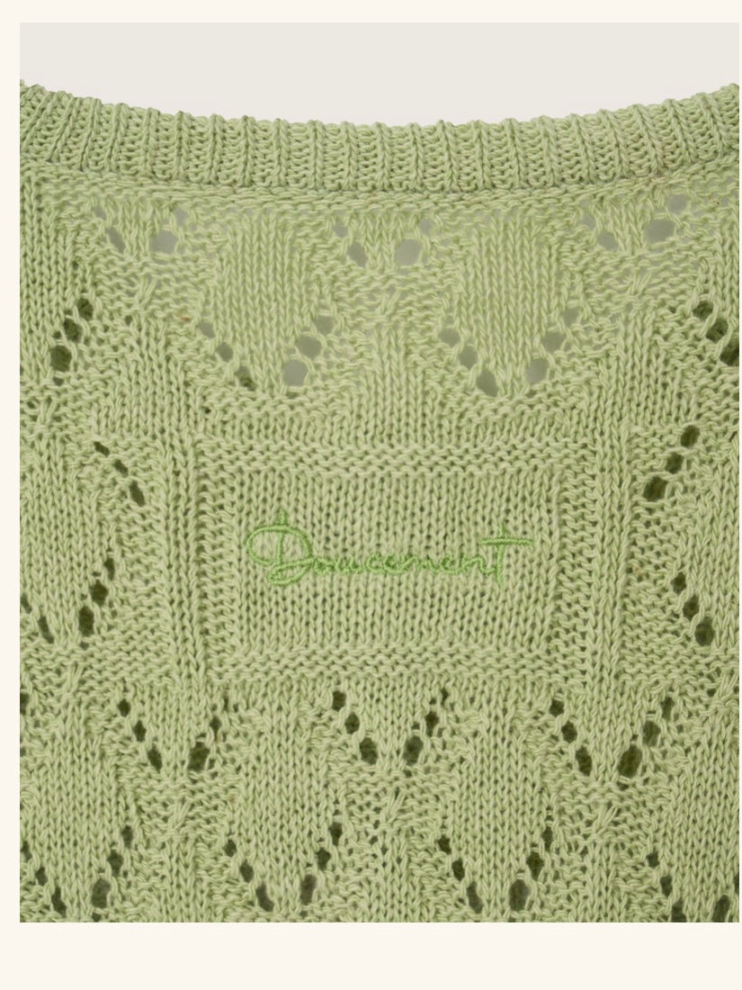 Leaf Breeze Knit Cardigan - Olive [Doucement] (26SS)