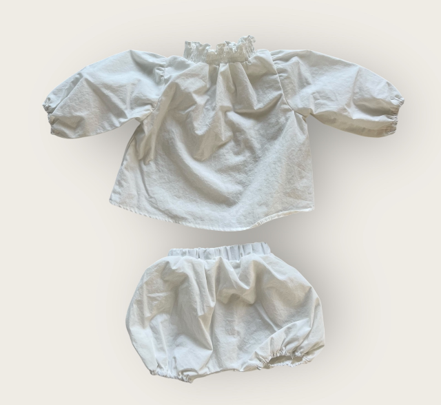 【予約商品】bebe-smoke bloomer set [Oatmeal] (26SS)【2026年3月中旬以降順次発送】