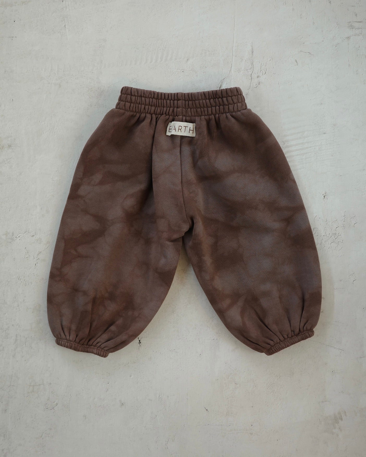 Organic French terry bottom - Brown Tie Dye [EARTH THE ARCHIVE] (26AW)