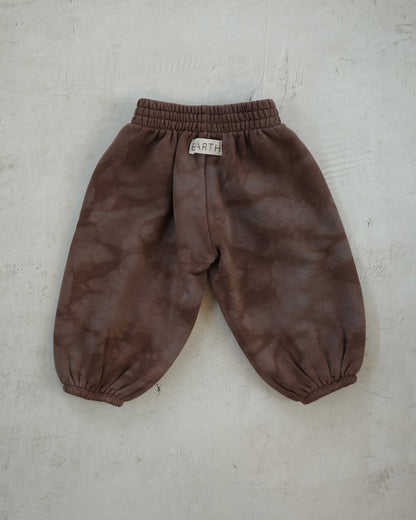 Organic French terry bottom - Brown Tie Dye [EARTH THE ARCHIVE] (26AW)