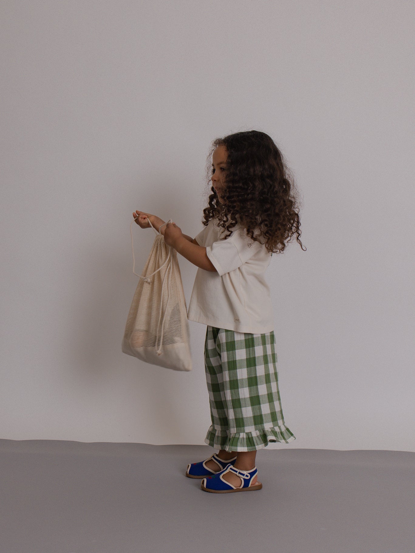 Dill Gingham Frill Culottes [organic zoo] (26SS) – anoko.