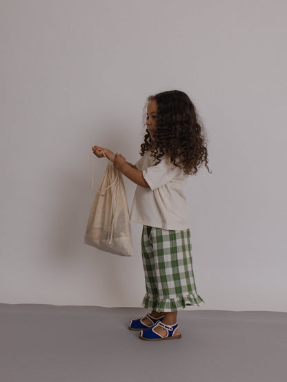 Dill Gingham Frill Culottes [organic zoo] (26SS)