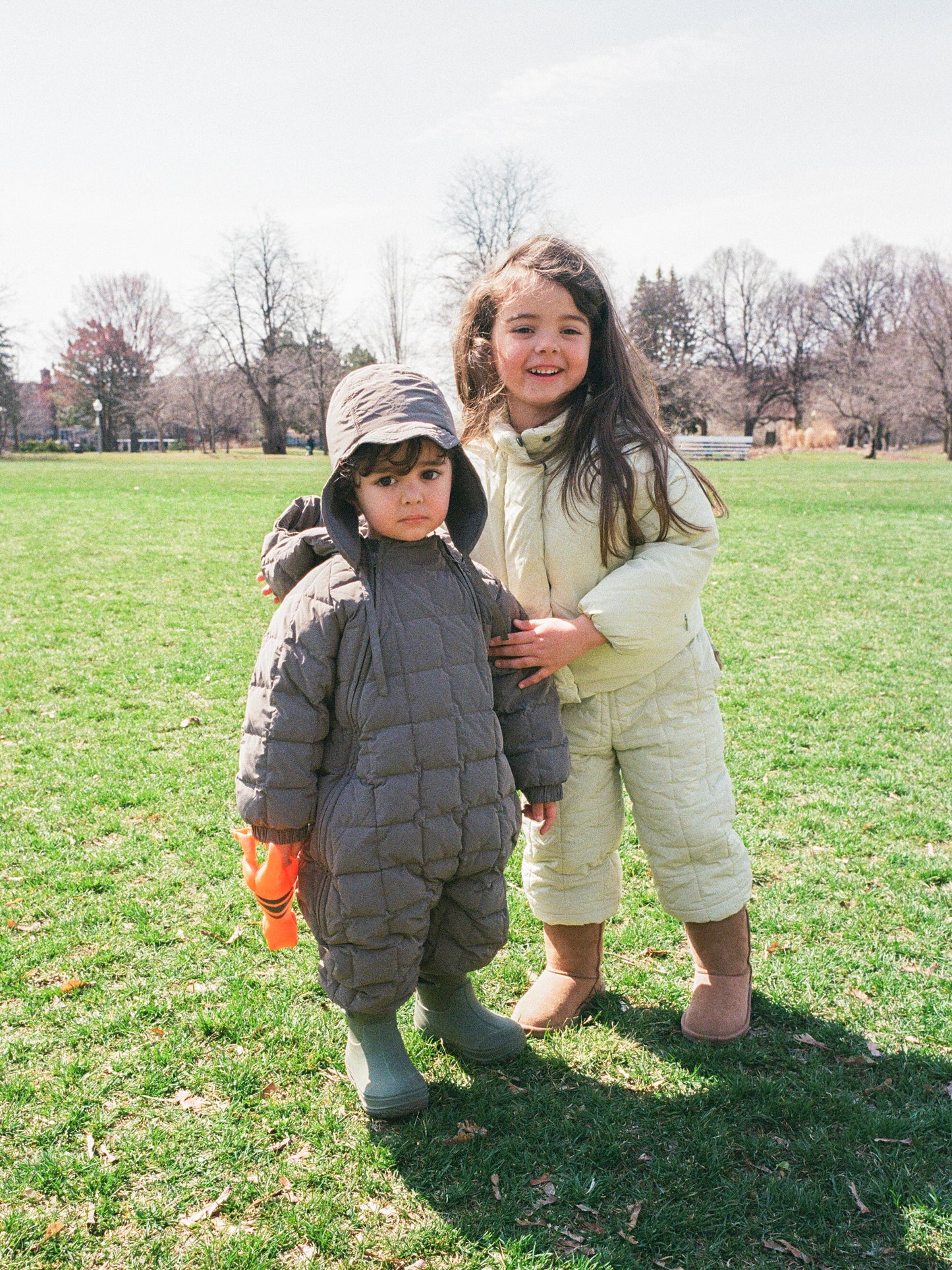 Lightweight padded jumpsuit - Light Olive [EARTH THE ARCHIVE] (26AW)