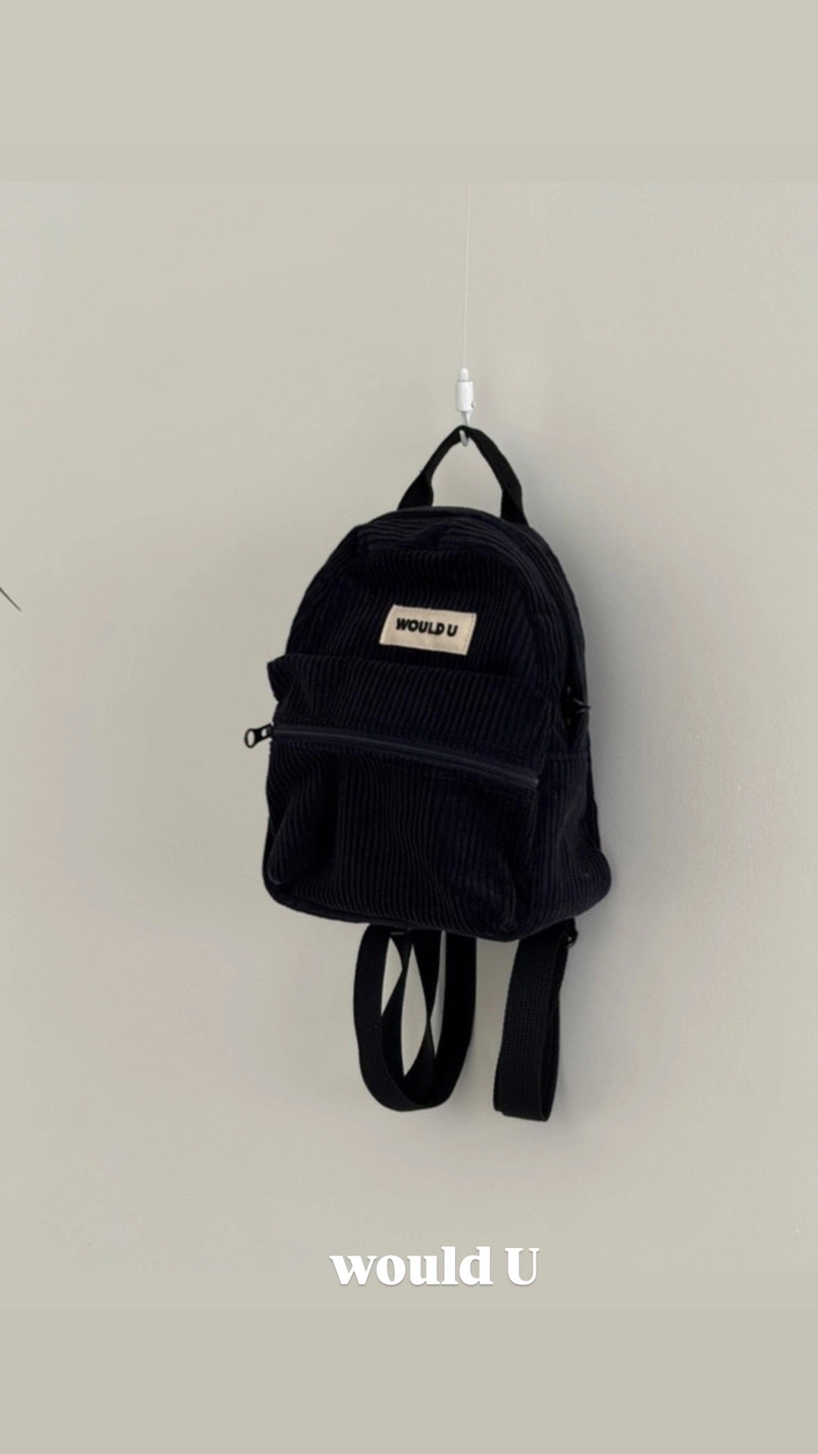 【オーダー会】Wouldu Corduroy Back Pack - Deep Navy [wouldU]【2025年11月下旬以降順次お届け予定】