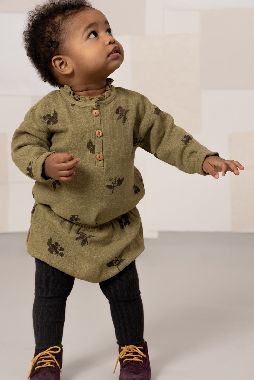 OLYMPE BLOUSE - GREEN ALOE / BLACKBERRIES [STUDIO BOHEME] (25AW)