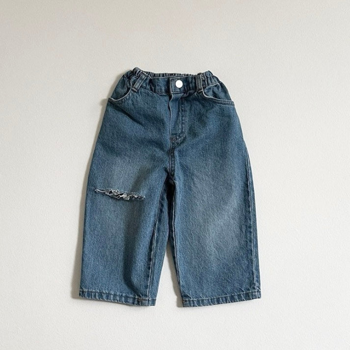 [digreen] cutting denim pants (midium blue) - SS24