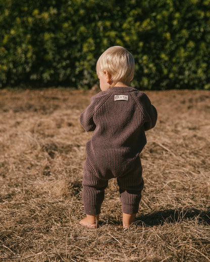 Button knit jumpsuit - Brown [EARTH THE ARCHIVE] (26AW)