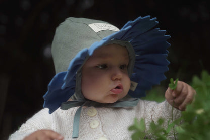 【オーダー会】'CORNFLOWER' LINEN FLOWER BONNET [SHOMKA] 【2026年4月中旬以降順次発送】