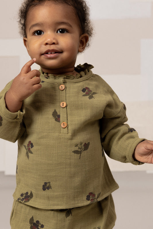 【予約販売】 OLYMPE BLOUSE - GREEN ALOE / BLACKBERRIES [STUDIO BOHEME] (25AW) 【2025年9月中旬以降入荷予定】
