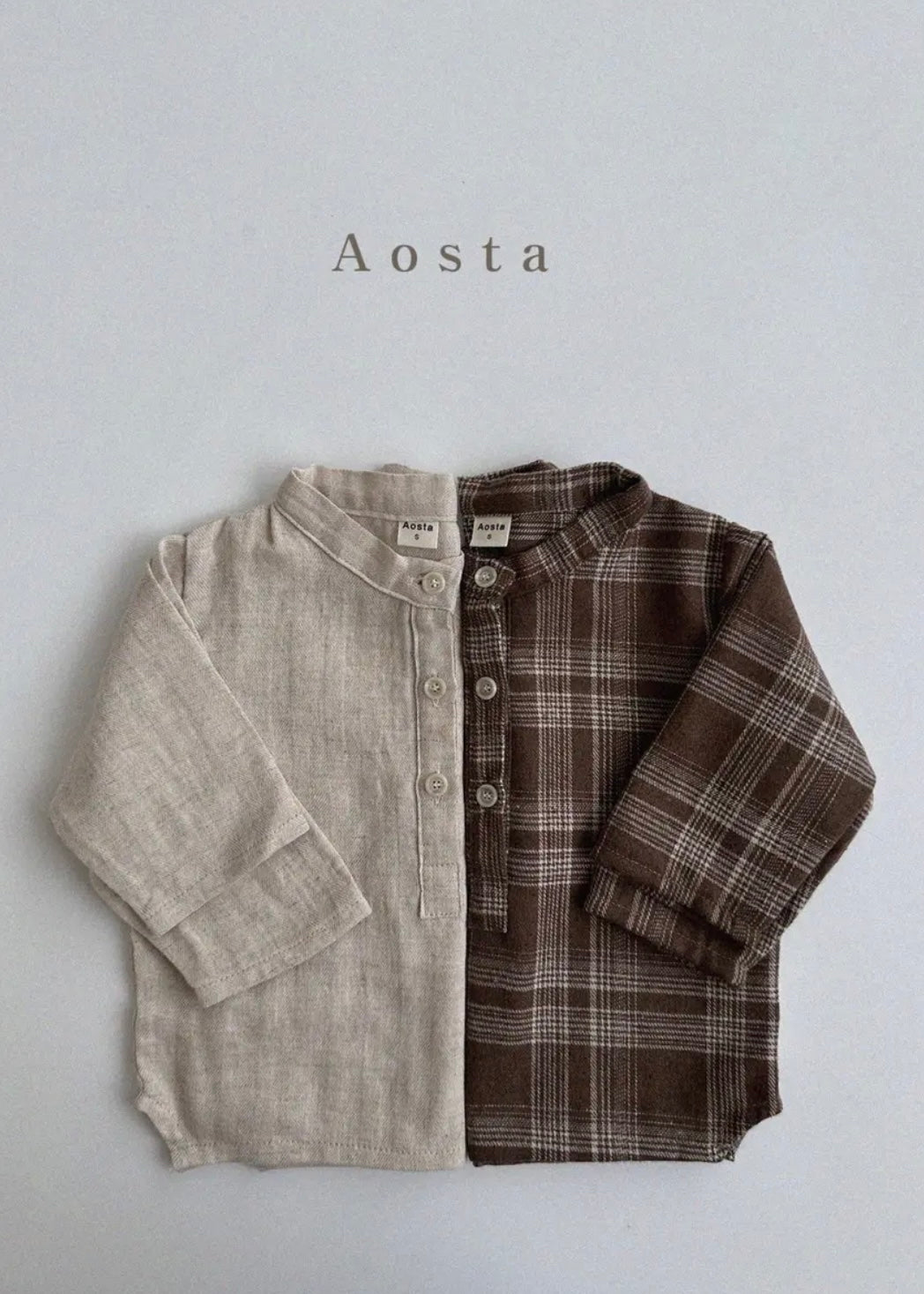 [aosta] peter shirt / beige