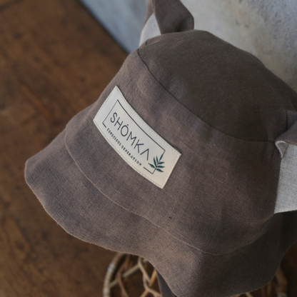 Lynx Linen Hat (Straight/Neutral) - Soil [SHOMKA]