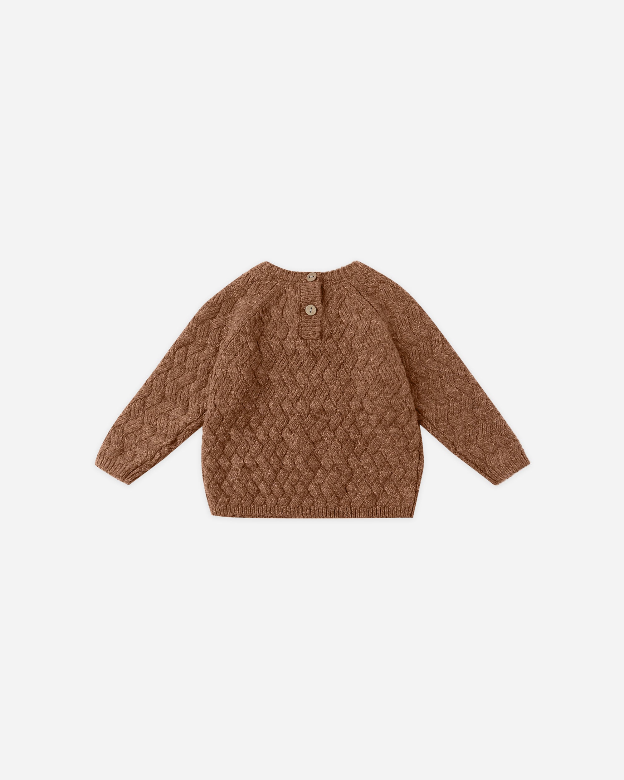 KNIT SWEATER - HEATHERED CEDAR [QUINCY MAE] (25AW) Drop1