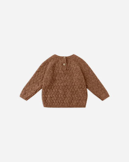 KNIT SWEATER - HEATHERED CEDAR [QUINCY MAE] (25AW) Drop1