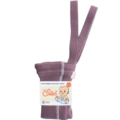 Retro Ribbed Footless Tights - Acai Smoothie