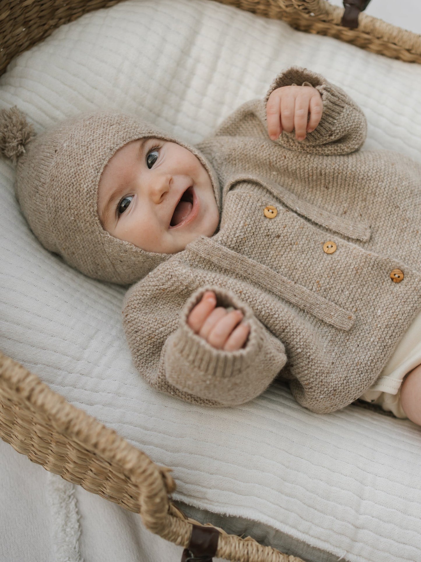 OATMEAL WOOL CARDIGAN [organic zoo] (25AW)