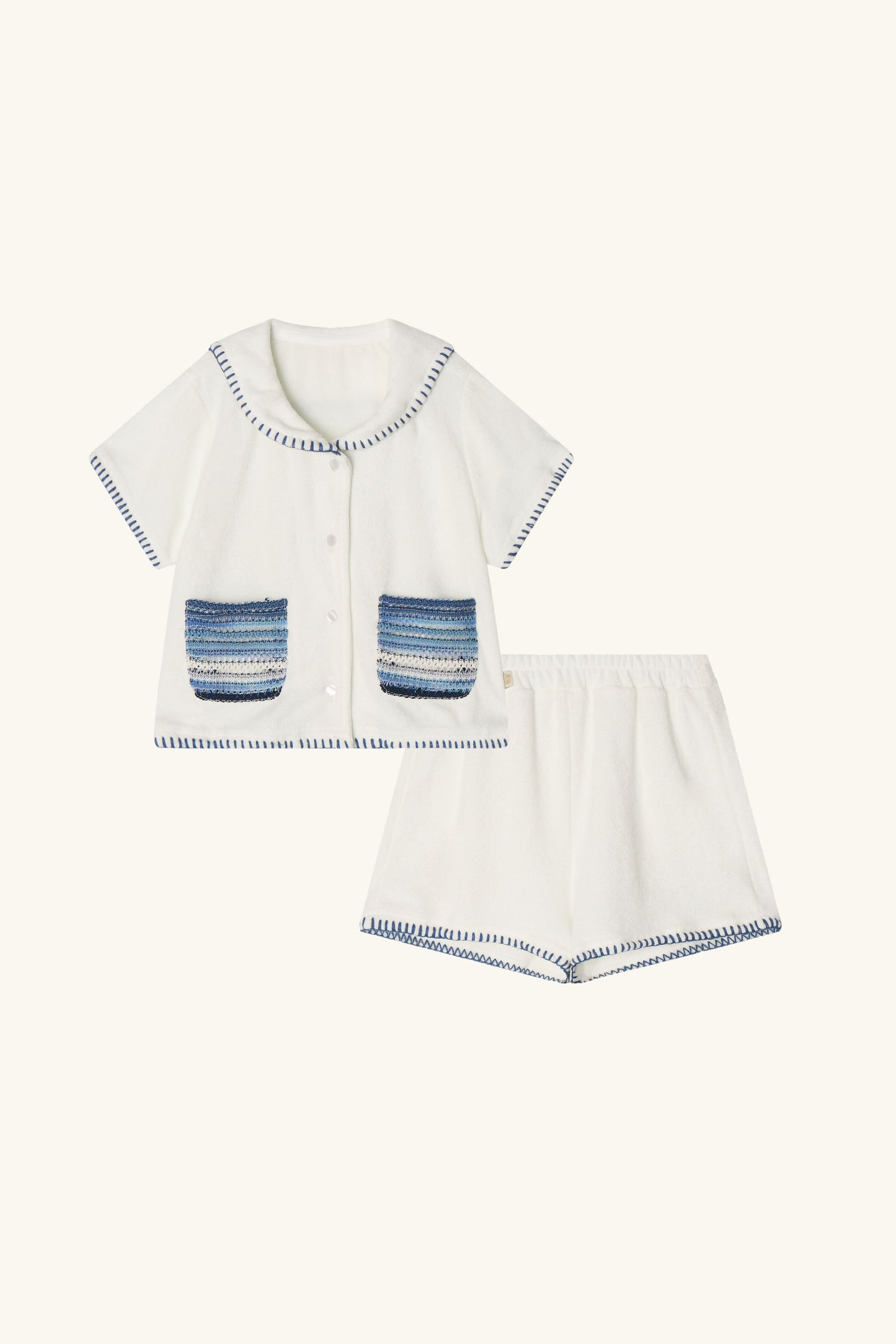 Bamboo Terry Marine Set - Sea Blue [Doucement] (25SS)