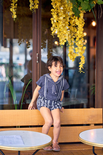 Blouse MAHON - navy blue [Maison Marelle] (26SS)