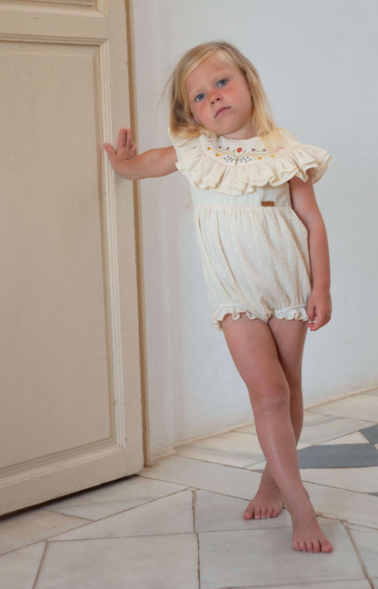 Frill Rompers - Off White [Popelin] (25SS)