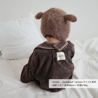 【26年11月オーダー会】 Baby Sweatsuit [EARTH THE ARCHIVE] (全5色) 【2026年3月上旬以降お届け予定】