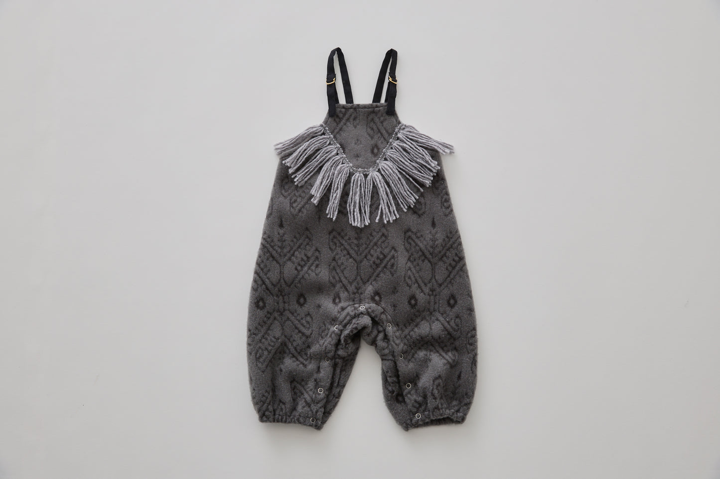 Snow Jacquard Rompers - Gray [eLfinFolk / エルフィンフォルク] (25AW•Drop2)【2025年9月中旬以降発送予定】