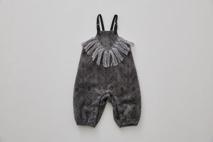 Snow Jacquard Rompers - Gray [eLfinFolk / エルフィンフォルク] (25AW•Drop2)【2025年9月中旬以降発送予定】