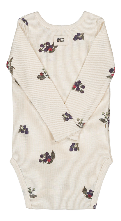 【予約販売】 HOHO BODYSUIT - ECRU / BLACKBERRIES [STUDIO BOHEME] (25AW) 【2025年9月中旬以降入荷予定】