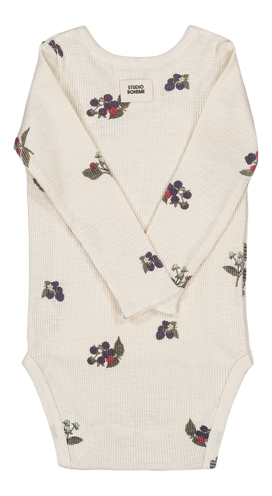【予約販売】 HOHO BODYSUIT - ECRU / BLACKBERRIES [STUDIO BOHEME] (25AW) 【2025年9月中旬以降入荷予定】