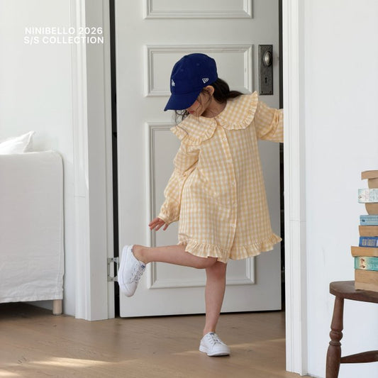 【予約販売】Shushu check one-piece [NINIBELLO] (26SS)【2026年2月下旬以降順次発送】