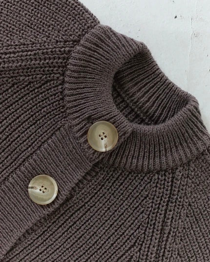 Knit cardigan - Brown [EARTH THE ARCHIVE] (26AW)