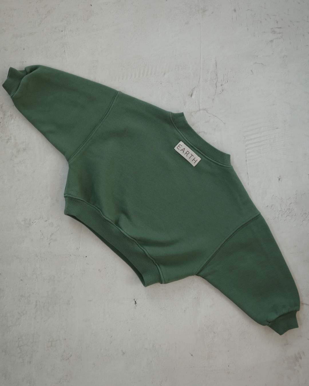Organic French terry top - Grass Green [EARTH THE ARCHIVE] (26AW)