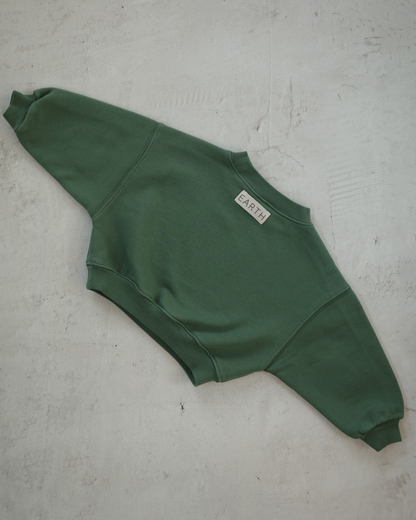 Organic French terry top - Grass Green [EARTH THE ARCHIVE] (26AW)