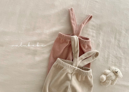 velour suspender pants