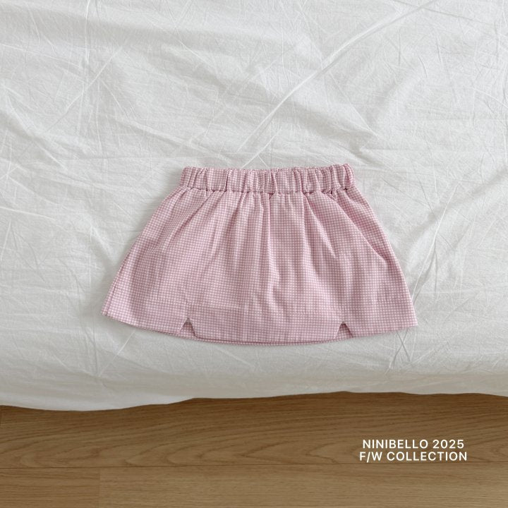 【予約販売】Sour check skirt [NINIBELLO] (26SS)【2026年2月下旬以降順次発送】