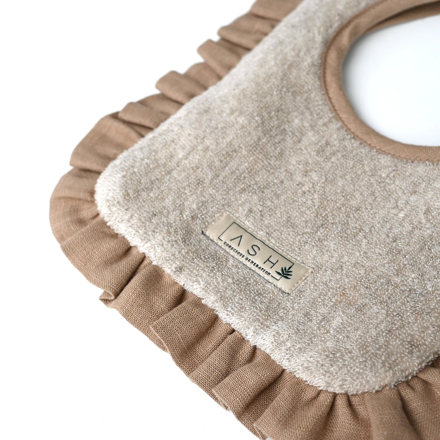 Classic Ruffled Bib - Cappuccino(neutral)