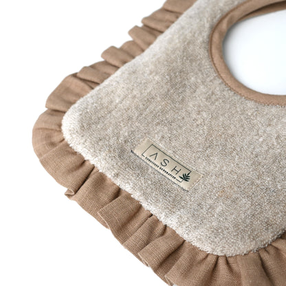 Classic Ruffled Bib - Cappuccino(neutral)