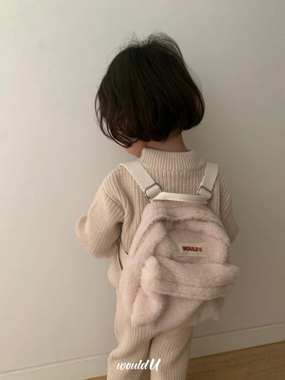 【オーダー会】Wouldu Teddy Back Pack - Cream Beige [wouldU]【2026年1月上旬以降順次お届け予定】