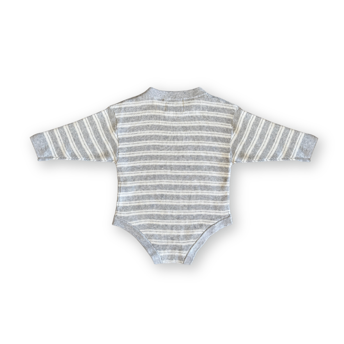 Ribbed Stripe Romper - Milk/Grey Marl [GROWN] (25SS)