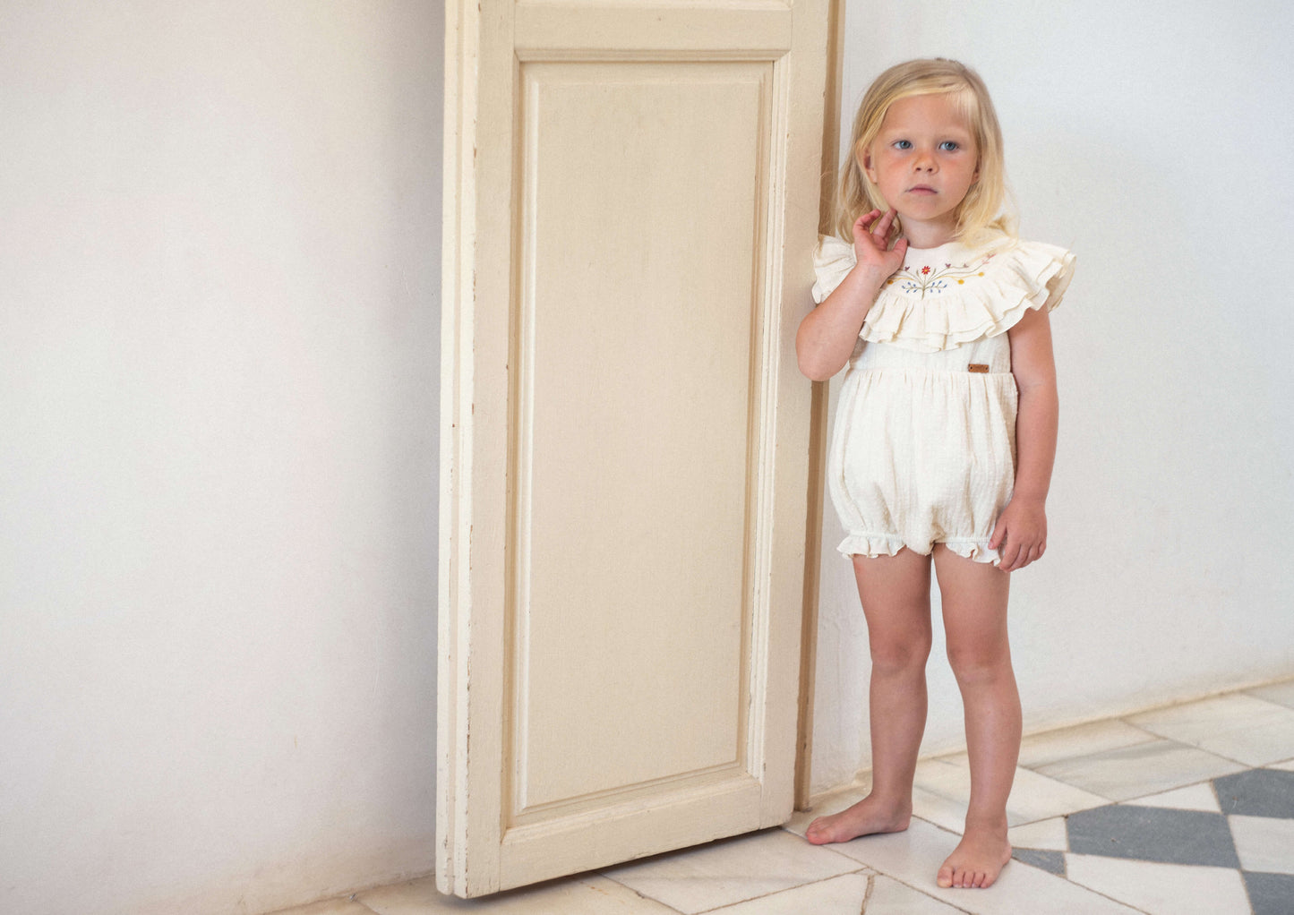 Frill Rompers - Off White [Popelin] (25SS)