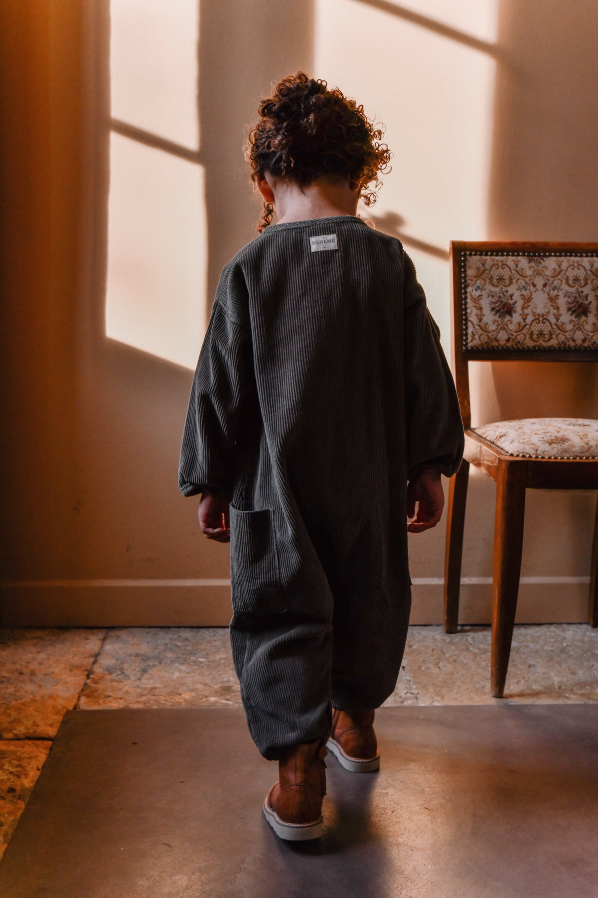 [STUDIO BOHEME] CORDUROY BIG PAPI JUMPSUIT / TURTLE GREEN