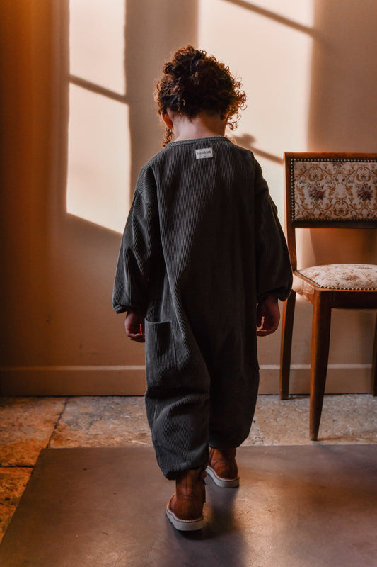 [STUDIO BOHEME] CORDUROY BIG PAPI JUMPSUIT / TURTLE GREEN