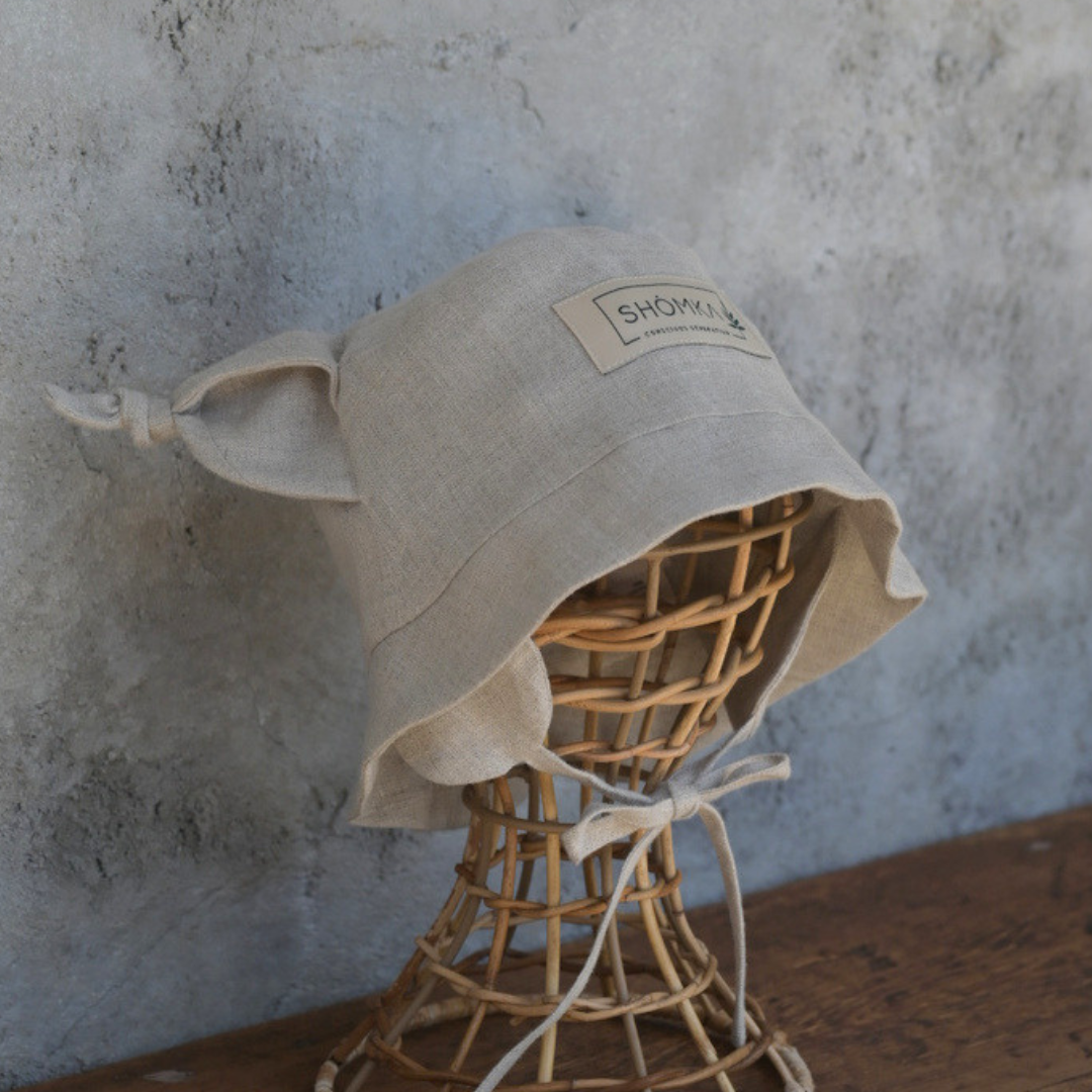 Lynx Linen Hat (Straight/Neutral) - Neutral [SHOMKA]