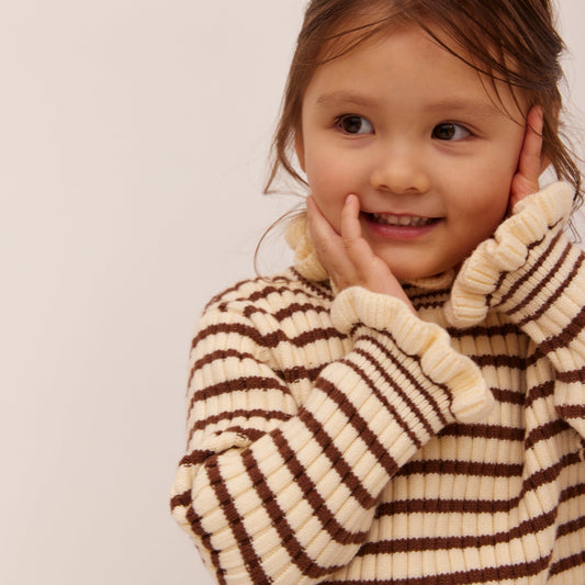 Knit T18 Frill - Brown